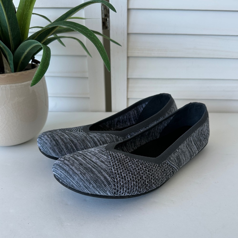 Xero Shoes Phoenix Knit Grey Marl Sustainable Vegan Ballet Flat Womens Size 9.5